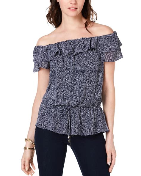 michael michael kors sherlene ruffle detail knit top womens|Women's Ruffles MICHAEL Michael Kors Shirts & Tops.